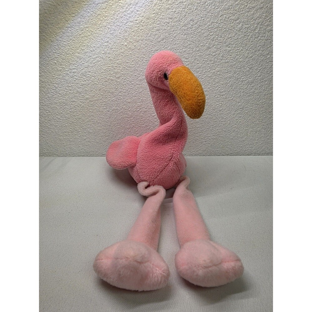 Ty Beanie Babies Pink Flamingo Plush Beanbag 1998 Vintage Age 3-7 Years no tags